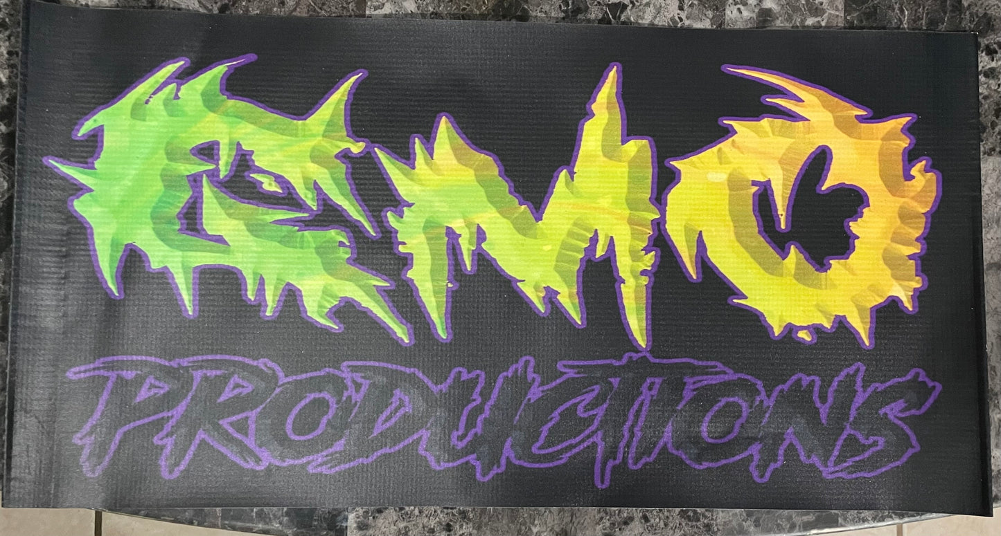 GMO PRODUCTIONS 1” x 2” VINYL BANNER