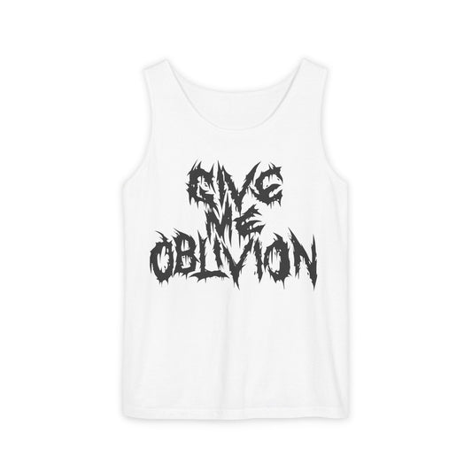 Unisex Garment-Dyed Tank Top - Give Me Oblivion Dark Apparel