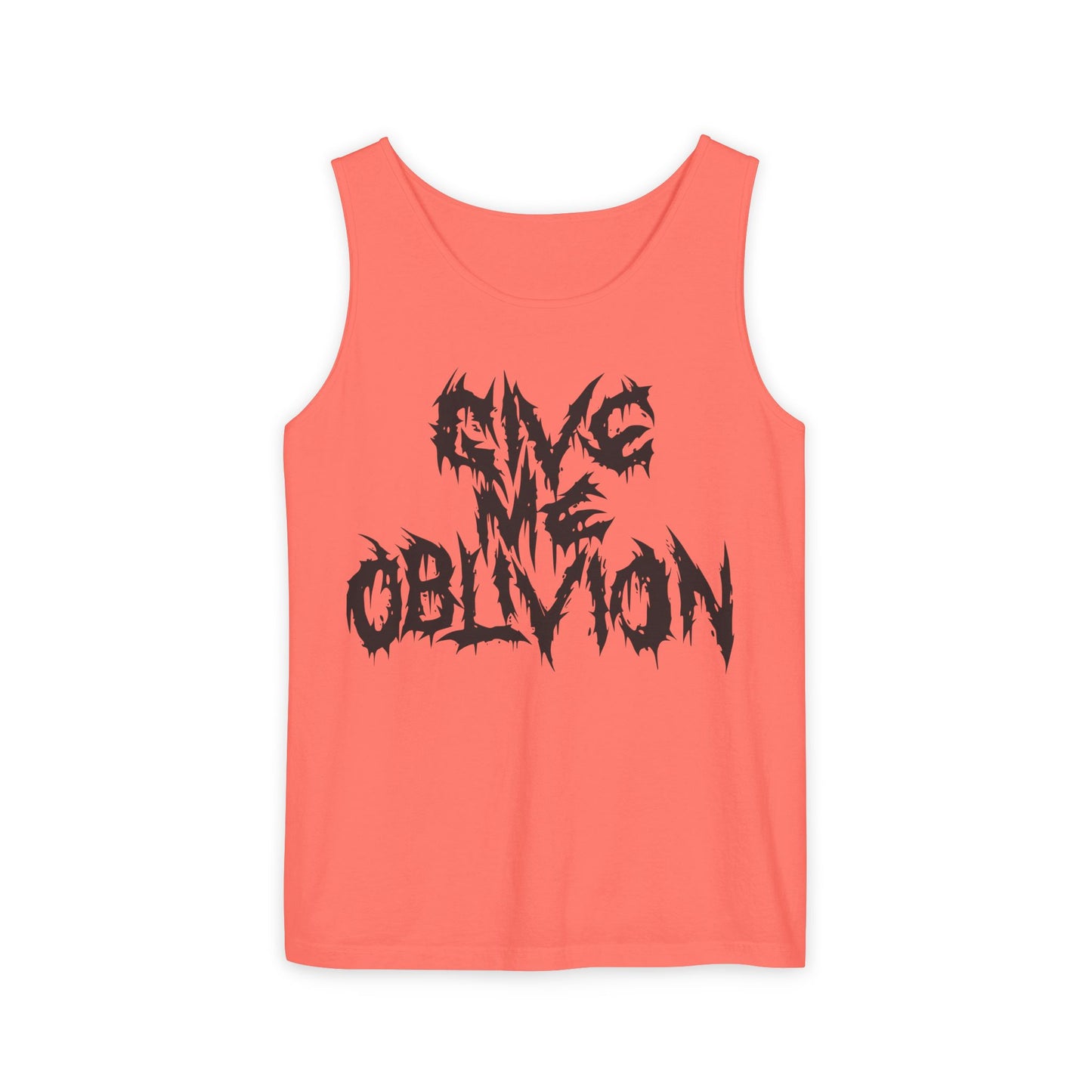 Unisex Garment-Dyed Tank Top - Give Me Oblivion Dark Apparel